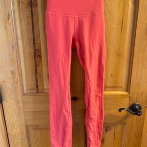 Coral Pink High-Waisted Leggings